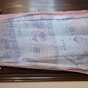 Scarf, sheer, Paris theme